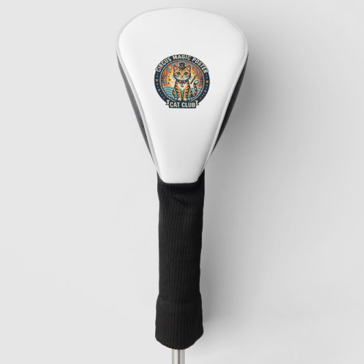 Circus Magie Poster Kat Cute Kitty Ontwerp - Circu Golfheadcover (Voorkant)
