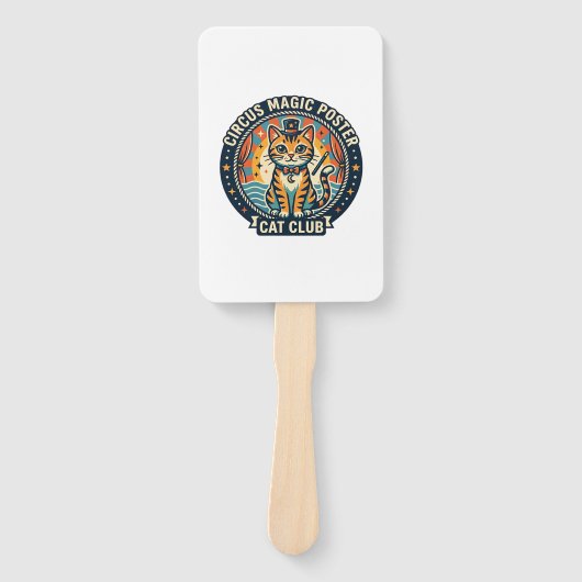 Circus Magie Poster Kat Cute Kitty Ontwerp - Circu Handwaaier (Voorkant)