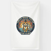 Circus Magie Poster Kat Cute Kitty Ontwerp - Circu Spandoek (Verticaal)