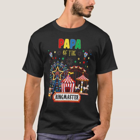 Circus Matching Family Ringmaster Birthday Party R T-shirt (Voorkant)