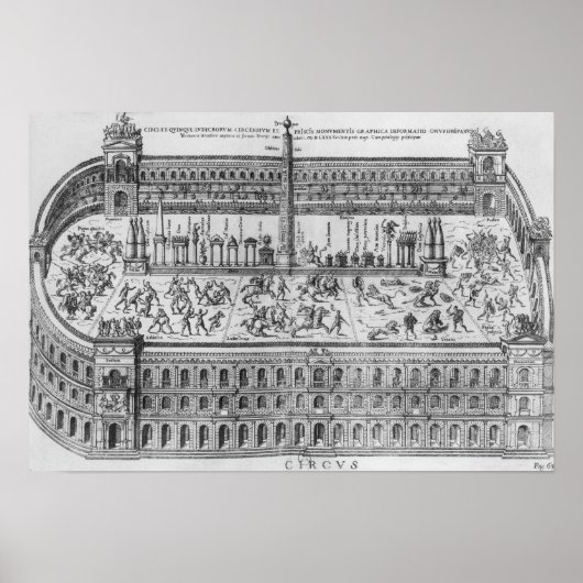 Circus Maximus in Rome, c.1600 Poster (Voorkant)