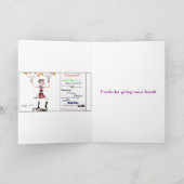 Circus Meisje 4 Bedankkaart (Binnen)