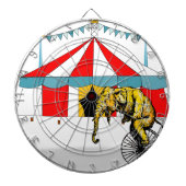 Circus memorabilia in herinnering brengen aan Circ Dartbord (Voorkant)