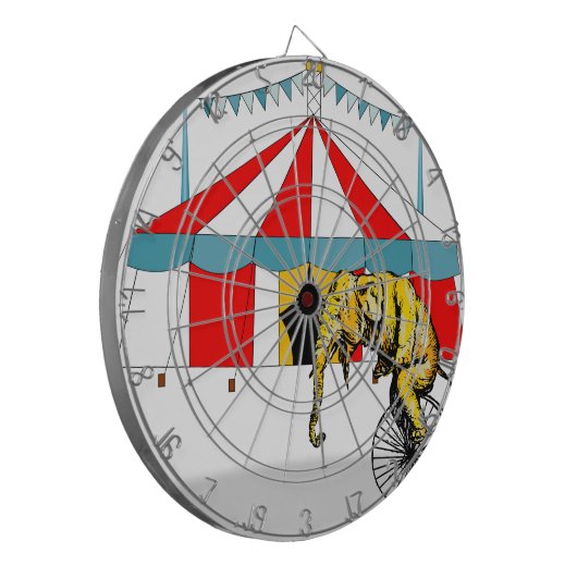 Circus memorabilia in herinnering brengen aan Circ Dartbord (Voorkant Links)