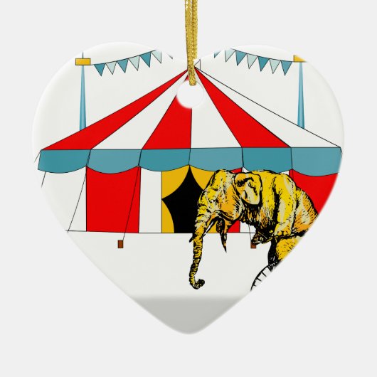 Circus memorabilia in herinnering brengen aan Circ Keramisch Ornament (Voorkant)