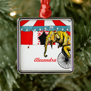 Circus memorabilia in herinnering brengen aan Circ Metalen Ornament