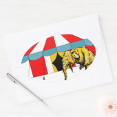 Circus memorabilia in herinnering brengen aan Circ Ovale Sticker (Envelop)