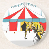 Circus memorabilia in herinnering brengen aan Circ Zandsteen Onderzetter (Voorkant)