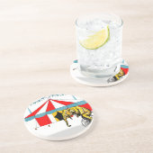 Circus memorabilia in herinnering brengen aan Circ Zandsteen Onderzetter (Zijkant)