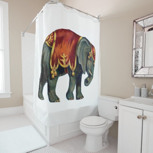 circus met olifantencircus douchegordijn (In situ)