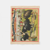 circus met struisvogels en grote vogels. fleece deken (Voorkant)