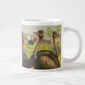 circus met struisvogels en grote vogels. koffiekop (Rechts)