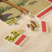 circus met struisvogels en grote vogels. legpuzzel (Zijkant)