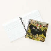 circus met struisvogels en grote vogels. notitieboek (Binnen)