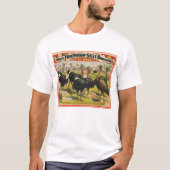 circus met struisvogels en grote vogels. t-shirt (Voorkant)