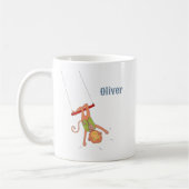 Circus Monkey Acrobat Kid Personalized Mug Koffiemok (Links)