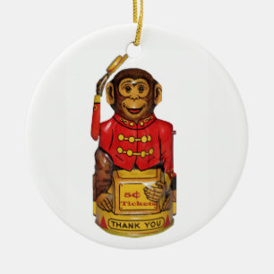 Circus Monkey Keramisch Ornament