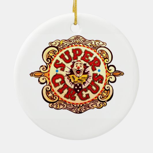 Circus Monkey Keramisch Ornament (Achterkant)