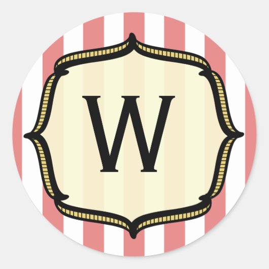 Circus Monogram Sticker (Voorkant)