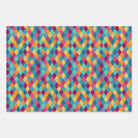 Circus Multicolor Rhombuses Inpakpapier Vel (Voorkant)