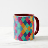 Circus Multicolor Rhombuses Mok (Voorkant rechts)