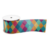 Circus Multicolor Rhombuses Satijnen Lint (Spoel)