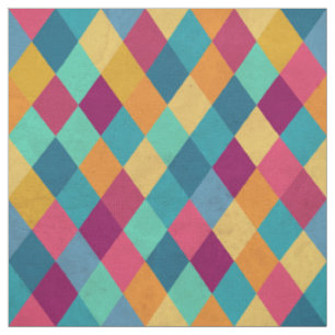 Circus Multicolor Rhombuses Stof