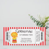Circus Novelty Ticket, gepersonaliseerd Kaart (Staand voorkant)