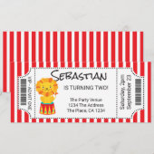 Circus Novelty Ticket, gepersonaliseerd Kaart (Voorkant / Achterkant)