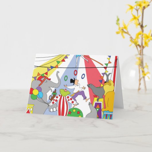 Circus Oefenkaart Kaart (Gele Bloem)