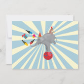 Circus of carnaval Baby shower Kaart (Achterkant)