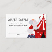 Circus of Carnaval Baby shower Luier Raffle Informatiekaartje (Voorkant)