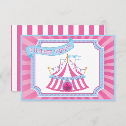 Circus of carnaval - Bedankt voor je kaarten (Voorkant / Achterkant)
