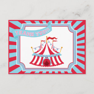 Circus of carnaval Tent - Dank u wel Bedankkaart