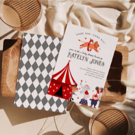 Circus of Carnaval thema Baby shower Kaart