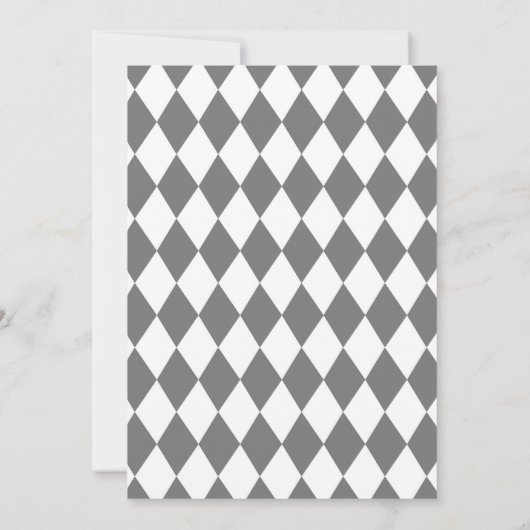 Circus of carnaval thema verjaardagsfeestje kaart (Achterkant)