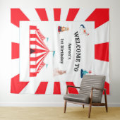 Circus of Carnival Birthday Foto Booth Backdrop Wandkleed (In Situ (horizontaal))