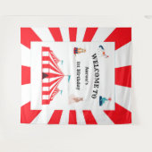 Circus of Carnival Birthday Foto Booth Backdrop Wandkleed (Voorkant (horizontaal))