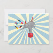 Circus of Carnival Ticket Baby onthult Shower Kaart (Achterkant)