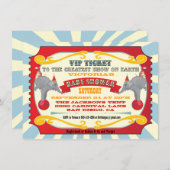 Circus of Carnival Ticket Baby shower Kaart (Voorkant / Achterkant)