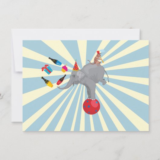 Circus of Carnival Ticket Baby shower Kaart (Achterkant)