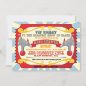 Circus of Carnival Ticket Baby shower Kaart (Voorkant)