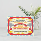 Circus of Carnival Ticket Birthday Uitnodiging (Staand voorkant)