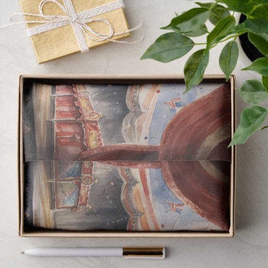 Circus Olifant 2 Decoupage papier (Geschenk)