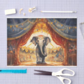 Circus Olifant 3 Decoupage papier (Craft)