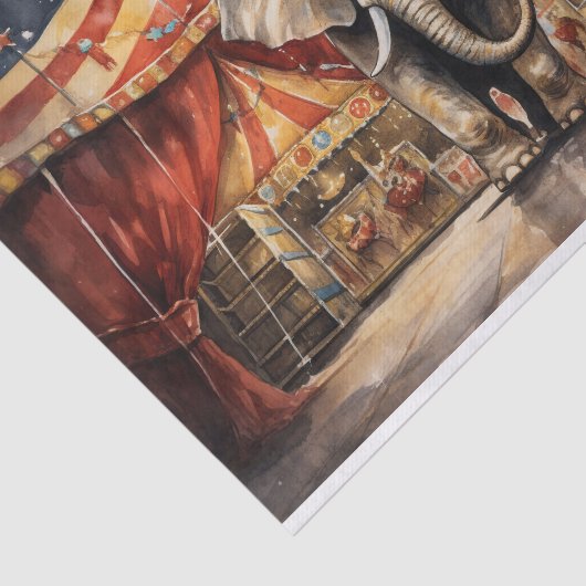 Circus Olifant 4 Decoupage papier (Detail)