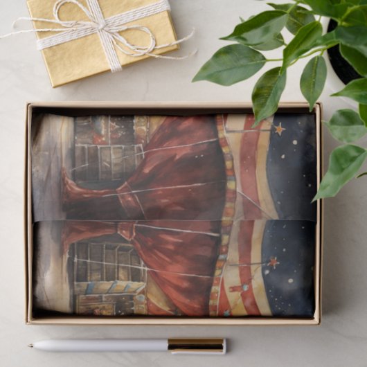 Circus Olifant 4 Decoupage papier (Geschenk)