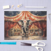 Circus Olifant 4 Decoupage papier (Craft)