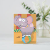 Circus Olifant Briefkaart (Staand voorkant)