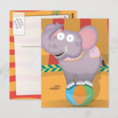 Circus Olifant Briefkaart (Voorkant / Achterkant)